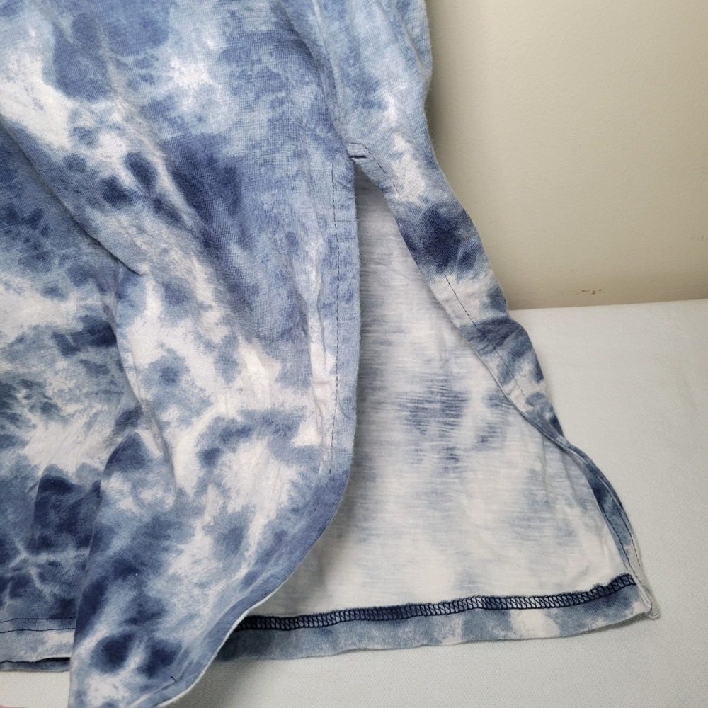Old Navy Blue Tie Dye Smocked Maxi Dress Women's Medium Adjustable Straps Boho - Picture 4 of 10
